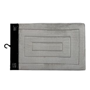 KOO Elite Memory Foam Bath Mat Silver Bath Mat