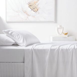 KOO 375 Thread Count Organic Cotton Sheet Set White