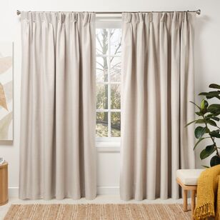 KOO Elite Somerset Blockout Pinch Pleat Curtains Linen