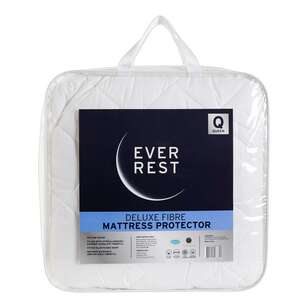 Ever Rest Deluxe Fibre Mattress Protector White