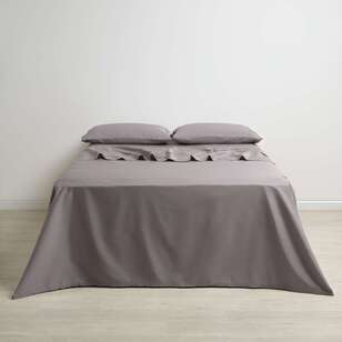 KOO 250 Thread Count Flat Sheet Charcoal