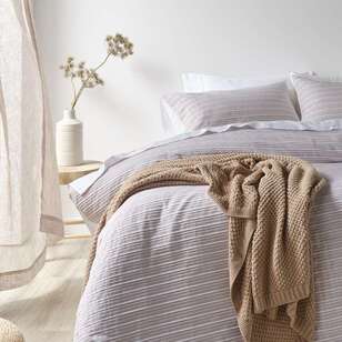 KOO Broadway Pintuck Quilt Cover Set Linen