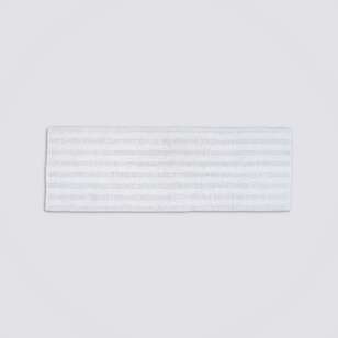 KOO Linear Tufted Bath Runner White