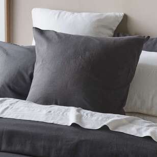 KOO Loft Cotton Linen European Pillowcase Charcoal European