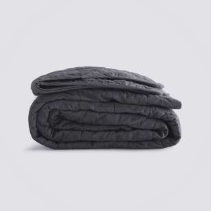 KOO Loft Linen Coverlet Charcoal