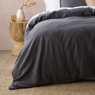 KOO Linen Quilt Cover Set Storm