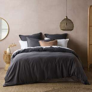 KOO Linen Quilt Cover Set Storm