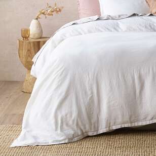 KOO Linen Quilt Cover Set White