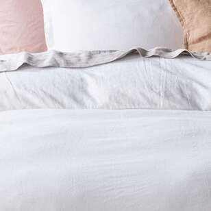 KOO Linen Quilt Cover Set White