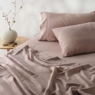 KOO Washed Linen Standard Pillowcase Rose Standard