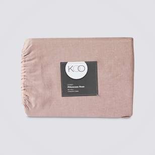 KOO Washed Linen Standard Pillowcase Rose Standard