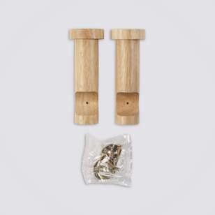 KOO 33 mm Hampton Single Bracket 2 Pack Natural