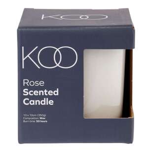 KOO Rose Scented Candle White 10 cm