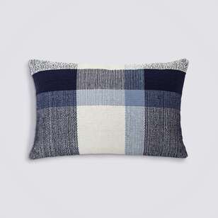 KOO Chester Yarn Dyed Woven Cushion Navy 40 x 60 cm