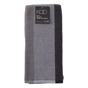 KOO Emil Tea Towel Black