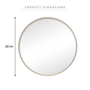 Frame Depot Round Alu Mirror  Natural 60 cm