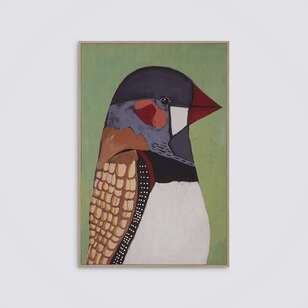 KOO Warlu Finch Framed Canvas Multicoloured 60 x 90 cm