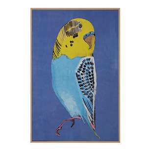 KOO Warlu Budgie Framed Canvas Multicoloured 60 x 90 cm