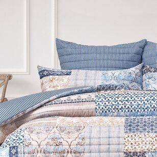 KOO Venezia Quilted Quilt Cover Set Blue