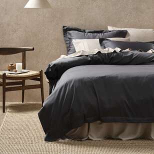 KOO Bamboo Cotton Quilt Cover Set Charcoal