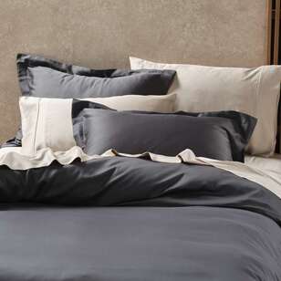 KOO Bamboo Cotton Quilt Cover Set Charcoal