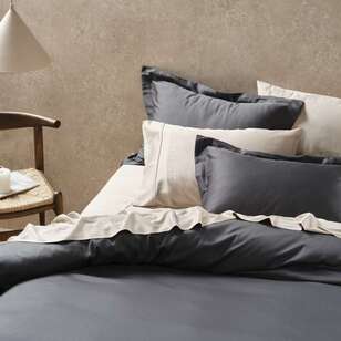 KOO Bamboo Cotton Quilt Cover Set Charcoal