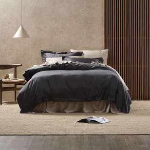 KOO Bamboo Cotton Quilt Cover Set Charcoal