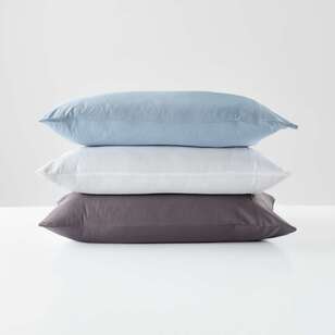 KOO 375 Thread Count Bamboo Twill 2 Pack Standard Pillowcases Chambray Standard