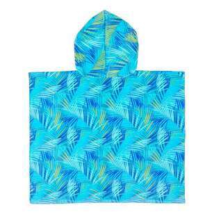 KOO Adult Palm Hooded Towel Teal 100 cm x 180 cm