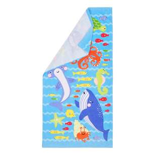 KOO Kids Beach Towels Navy 60 x 120 cm