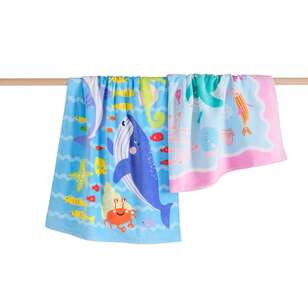 KOO Kids Beach Towels Navy 60 x 120 cm