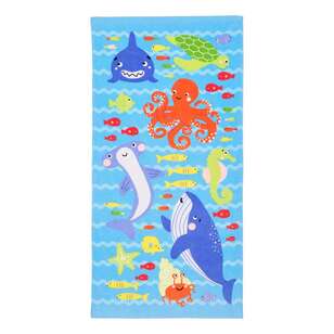 KOO Kids Beach Towels Navy 60 x 120 cm