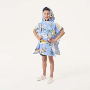 KOO Kids Hooded Beach Towels Blue 60 x 120 cm