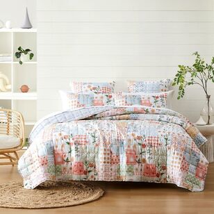 KOO Margot Quilted Coverlet Set Multicoloured 220 x 240 cm