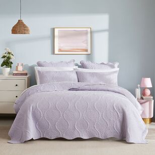 KOO Lola Quilted Coverlet Set Lilac 220 x 240 cm