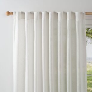 KOO Bronte Sheer Concealed Tab Top Curtains White