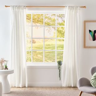 KOO Bronte Sheer Concealed Tab Top Curtains White