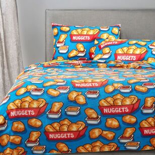 KOO Laura Wayne Chicken Nuggets Throw Blue 180 x 210 cm