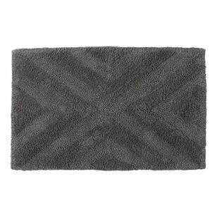 KOO Lucia Tufted Bath Mat Charcoal Bath Mat