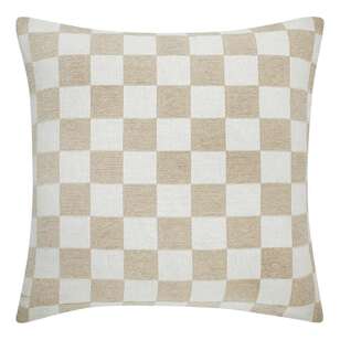 KOO Chenille Cotton Checker European Pillowcase Natural European