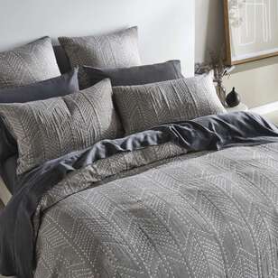 KOO Cotton Jacquard Quilt Cover Set Grey