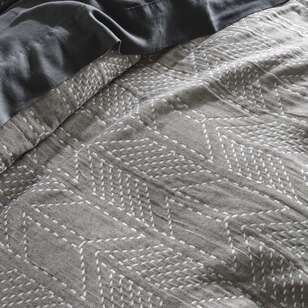 KOO Cotton Jacquard Quilt Cover Set Grey