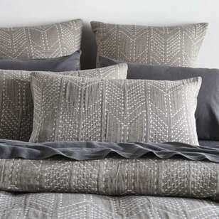 KOO Cotton Jacquard Quilt Cover Set Grey