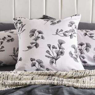 KOO Printed Cotton Sateen European Pillowcase Natural/Charcoal European