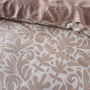 KOO Floral Quilt Cover Set Natural/Caramel