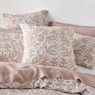 KOO Floral European Pillowcase Natural/Caramel European