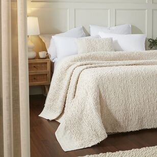 KOO Boucle Bed Throw Natural 180 x 210 cm