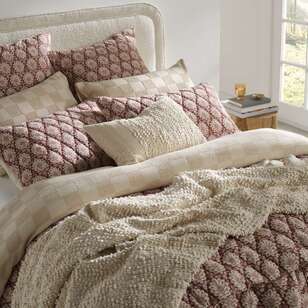 KOO Quilted Coverlet Set Berry / Natural 240X260Cm