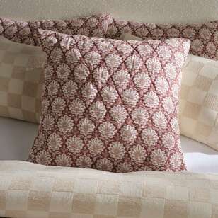 KOO Quilted European Pillowcase Berry / Natural European