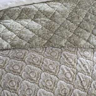 KOO Quilted European Pillowcase Green & Natural European